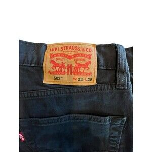 Levi Strauss 502 Mens Taper Fit Jeans Tag Size 32x29 Dark Gray
